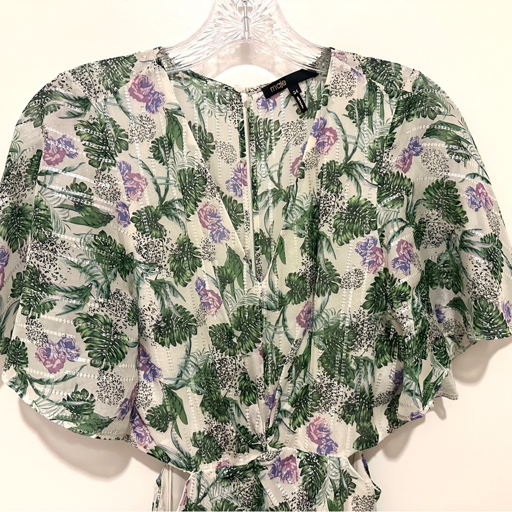 Maje Green and Purple Floral Maxi Dress - Picture 6 of 16